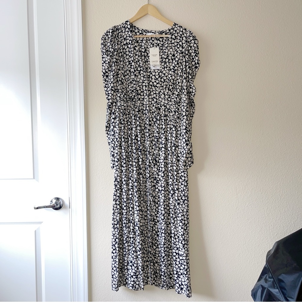 NWT Mango Floral Print Midi Long Dress - Size 4